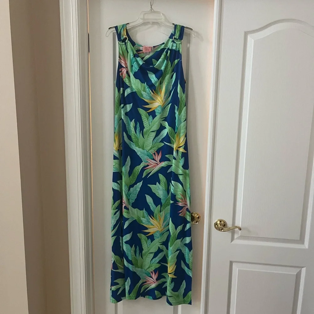 Tommy Bahama Blue and Green Maxi Dress - Picture 4 of 4